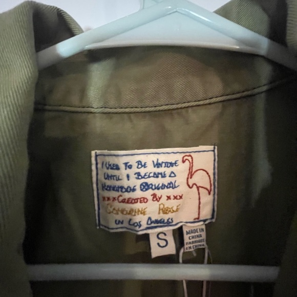 🆕NWT Free People x Sandrine Rose Très Cool Army Green Jumpsuit Size S - Picture 9 of 12